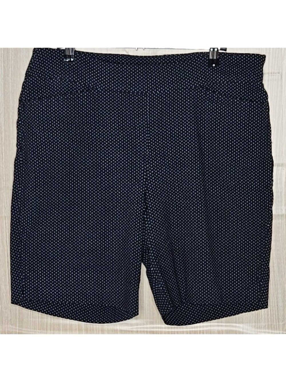 Hillary Radley Womens Navy Blue White Pull On Shorts Large